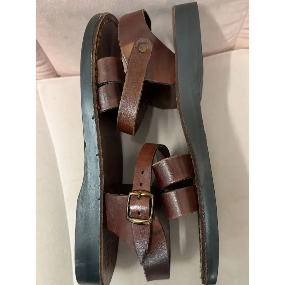 Holy Land Market Unisex Leather Biblical Sandals Jesus Yashua Yousef Style